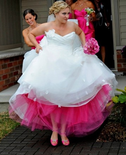 Creative Printing of Bay County - Panama City, Florida - Colorful Wedding Dress - Pink Underneath