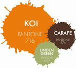 Fall Wedding Colors - Pantone - Koi, Carafe, and Linden Green - Creative Printing of Bay County