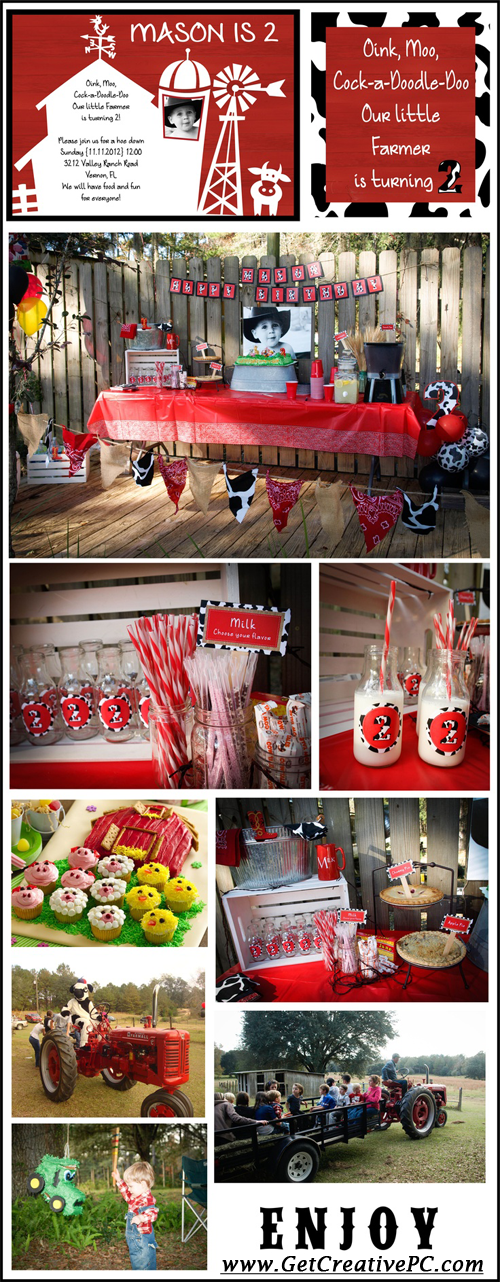 On The Farm - Birthday Party Theme - Creative Printing of Bay County