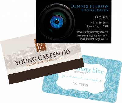 Custom business cards at Creative Printing of Bay County