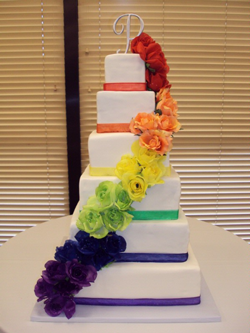 Creative Printing of Bay County - Panama City, Florida - Rainbow Wedding Cake
