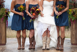 Creative Printing of Bay County - Panama City, Florida - Rustic Wedding - Bride in Cowboy boots