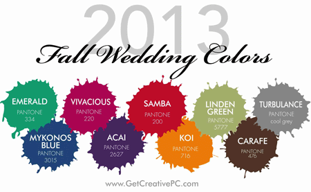 Fall Wedding Colors - Pantone - Creative Printing of Bay County