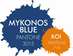 Fall Wedding Colors - Pantone - Mykonos Blue and Koi - Creative Printing of Bay County