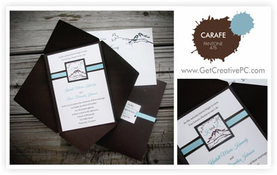 Fall Wedding Invitations- Carafe - Blue - Creative Printing of Bay County, FL