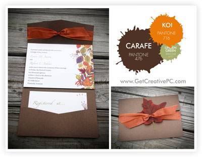 Fall Wedding Invitations - Carafe - Koi - Creative Printing of Bay County, FL