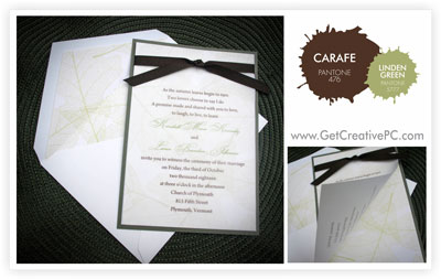 Fall Wedding Invitations - Carafe - Linden Green - Creative Printing of Bay County, FL