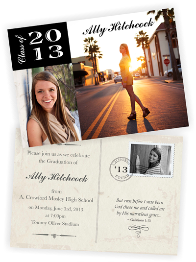 Graduation Invitations - Postcard Style - Creative Printing of Bay County