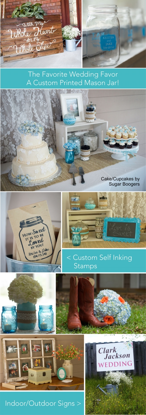 Country Wedding - Wedding Favors - Custom Self Inking Stamps - Indoor Outdoor Signs - Creative Printing - Panama City, Florida