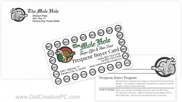 Envelopes - Coupon Cards - The Mole Hole - Creative Printing - Panama City, Florida