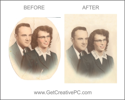 Photo Restoration - Couple - Creative Printing - Panama City, FL