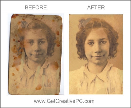 Photo Restoration - Young Lady - Creative Printing - Panama City, FL