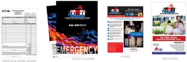 Carpet Care Specialist / Disaster Response Team -  Invoices - Pocket Folders - Flyers - Brochures
