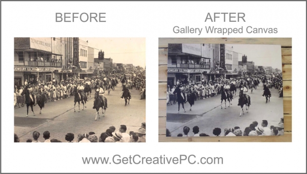 Photo Restoration - Downtown Harrison Avenue - Creative Printing - Panama City, FL - Canvas